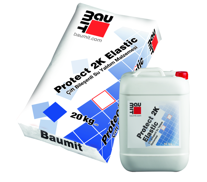 Baumit Protect 2K Elastic Çift Bileşenli Tam Elastik Su Yalıtım Malzemesi 30 kg (20 + 10)