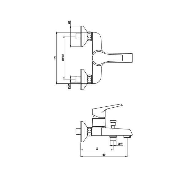 NSK Visia Plus Banyo Bataryası Krom N2035502