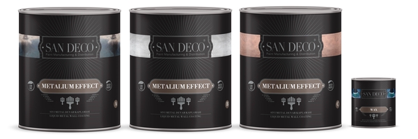 San Deco Metalium Effect Özel Reçine Modifiyeli Saf Metal Tozlardan Oluşan Sıvı Metal Kaplama 4kg Set - Thumbnail